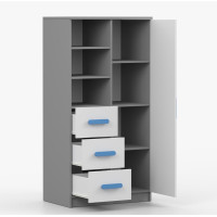 Regál SMYK - šedý/biely (viac variant)