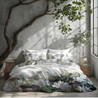 Saténové obliečky NOBILE Lekná - biele - 140x200 cm