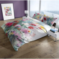 Saténové obliečky NOBILE Pastelové kvety - tyrkysové - 220x200 cm