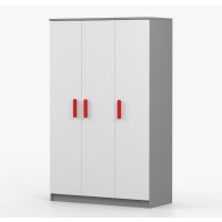 Šatníková skriňa SMYK 120 - šedá/biela (viac variant)