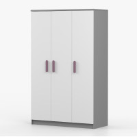 Šatníková skriňa SMYK 120 - šedá/biela (viac variant)