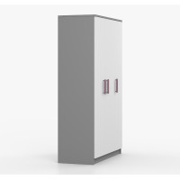 Šatníková skriňa SMYK 120 - šedá/biela (viac variant)