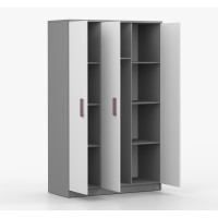 Šatníková skriňa SMYK 120 - šedá/biela (viac variant)