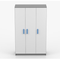 Šatníková skriňa SMYK 120 - šedá/biela (viac variant)