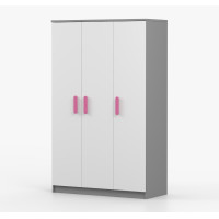 Šatníková skriňa SMYK 120 - šedá/biela (viac variant)