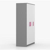 Šatníková skriňa SMYK 120 - šedá/biela (viac variant)