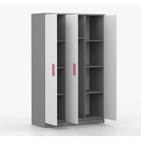 Šatníková skriňa SMYK 120 - šedá/biela (viac variant)