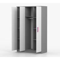 Šatníková skriňa SMYK 120 - šedá/biela (viac variant)