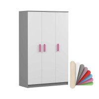Šatníková skriňa SMYK 120 - šedá/biela (viac variant)