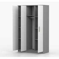 Šatníková skriňa SMYK 120 - šedá/biela (viac variant)