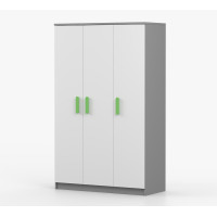 Šatníková skriňa SMYK 120 - šedá/biela (viac variant)