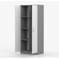 Šatníková skriňa SMYK 80 - šedá/biela (viac variant)