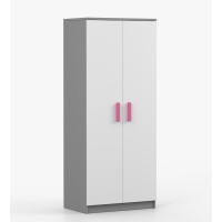 Šatníková skriňa SMYK 80 - šedá/biela (viac variant)