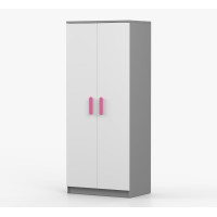 Šatníková skriňa SMYK 80 - šedá/biela (viac variant)