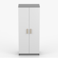 Šatníková skriňa SMYK 80 - šedá/biela (viac variant)