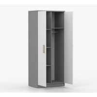 Šatníková skriňa SMYK 80 - šedá/biela (viac variant)