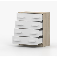 Komoda SCOUT - dub sonoma/biela (8 variant)