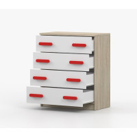 Komoda SCOUT - dub sonoma/biela (8 variant)