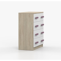 Komoda SCOUT - dub sonoma/biela (8 variant)