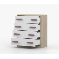 Komoda SCOUT - dub sonoma/biela (8 variant)