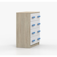 Komoda SCOUT - dub sonoma/biela (8 variant)