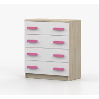 Komoda SCOUT - dub sonoma/biela (viac variant)