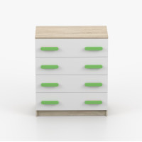 Komoda SCOUT - dub sonoma/biela (8 variant)