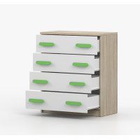 Komoda SCOUT - dub sonoma/biela (8 variant)