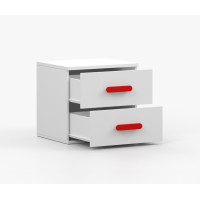 Nočný stolík SCOUT - biely (8 variant)