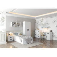 Šatníková skriňa SCOUT - biela (8 variant)