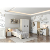 Šatní skříň SCOUT 2 - dub sonoma/bílá (8 variant)