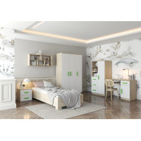 Regál SCOUT - dub sonoma/biely (8 variant)