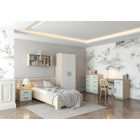 Písací stôl SCOUT - dub sonoma/biely (8 variant)