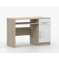 Písací stôl SCOUT - dub sonoma/biely (8 variant)