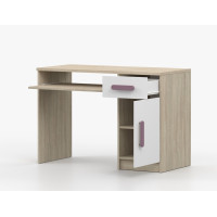 Písací stôl SCOUT - dub sonoma/biely (8 variant)