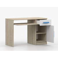 Písací stôl SCOUT - dub sonoma/biely (8 variant)
