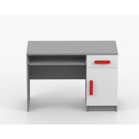 Písací stôl SCOUT - šedý/biely (8 variant)