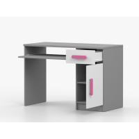 Písací stôl SCOUT - šedý/biely (viac variant)