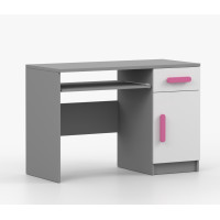 Písací stôl SCOUT - šedý/biely (viac variant)
