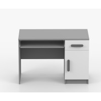 Písací stôl SCOUT - šedý/biely (8 variant)