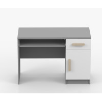 Písací stôl SCOUT - šedý/biely (8 variant)
