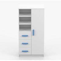 Regál SCOUT - biely (8 variant)