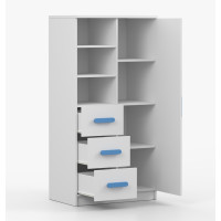 Regál SCOUT - biely (8 variant)