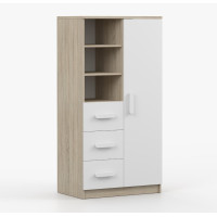 Regál SCOUT - dub sonoma/biely (8 variant)