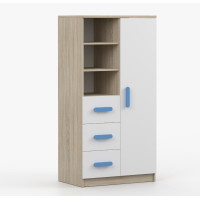 Regál SCOUT - dub sonoma/biely (viac variant)