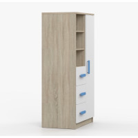 Regál SCOUT - dub sonoma/biely (viac variant)