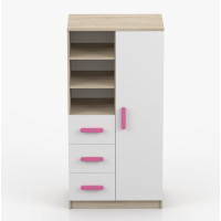 Regál SCOUT - dub sonoma/biely (viac variant)