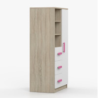 Regál SCOUT - dub sonoma/biely (viac variant)