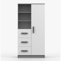 Regál SMYK - šedý/biely (viac variant)