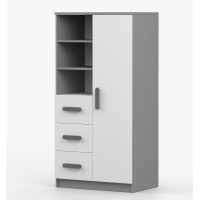 Regál SMYK - šedý/biely (viac variant)